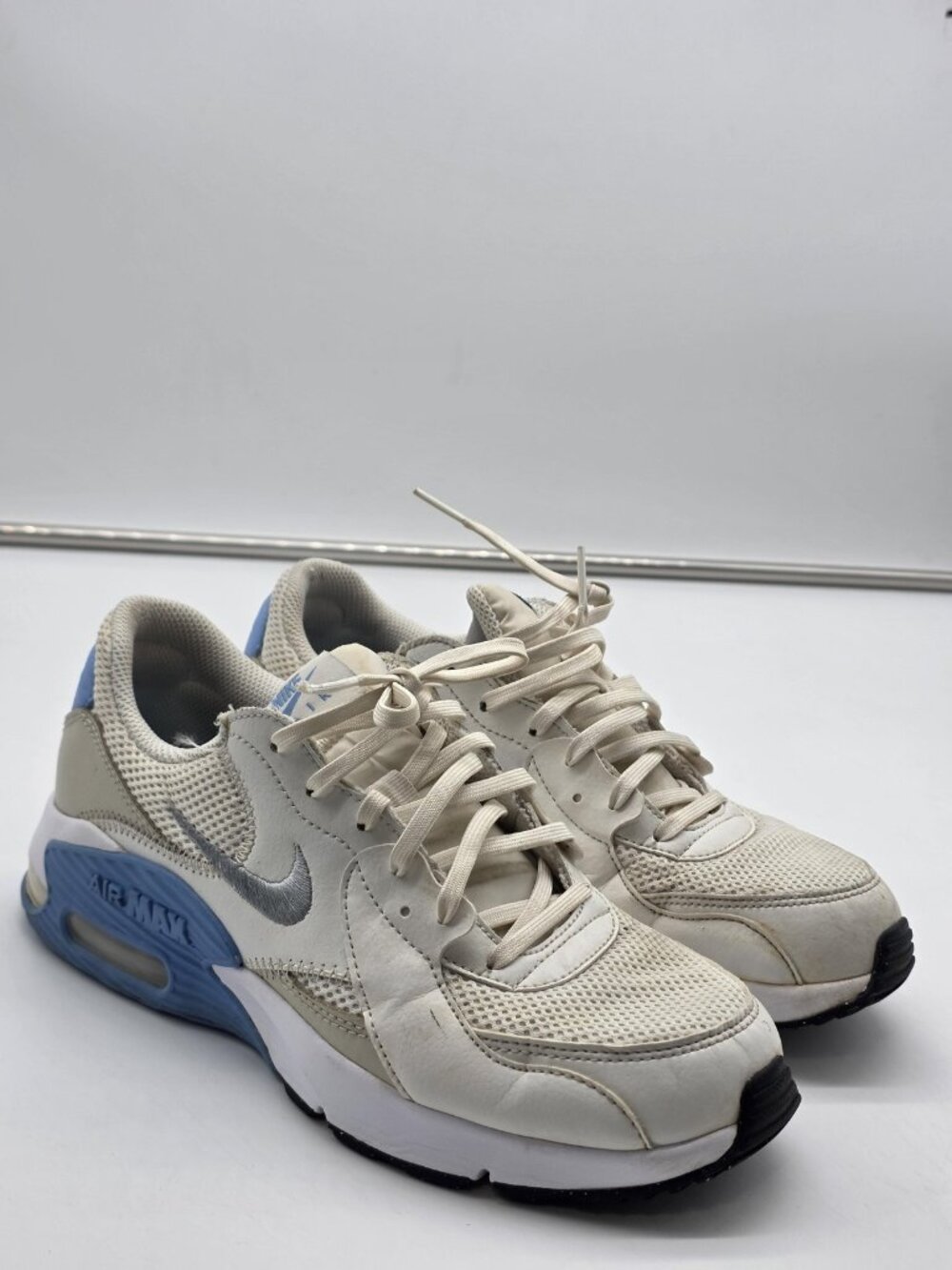 Nike Air Max Excee Shoes Womens Size 9 White Blue Mesh Sneakers CD5432-128